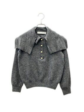 Dior Long Sleeve Knit 100% Cashmere Pearl Button Sweater